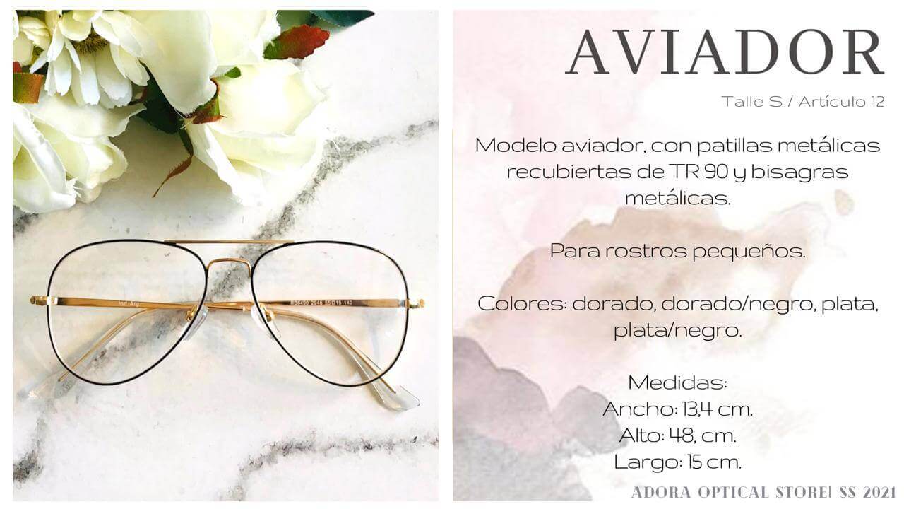 Armazon de lentes tipo aviador hot sale